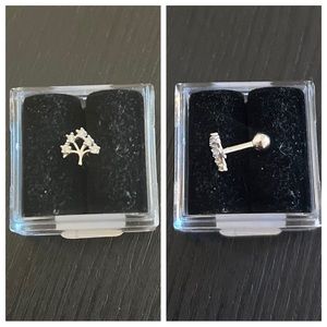 14K Gold Tree of Life Single Cartilage Earring